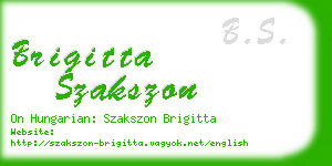 brigitta szakszon business card